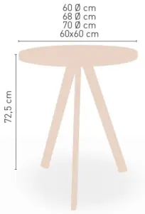 Mesa Alta armazón metálico acabado epoxi carta colores MALTA-H