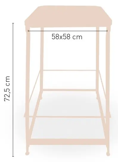 Mesa construida en Metal con estructura envejecida CRIMEA C-H VINTAGE