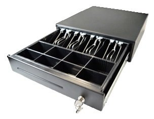 Cajón portamonedas automático negro 410x410mm CAJ41N BAXTRAN