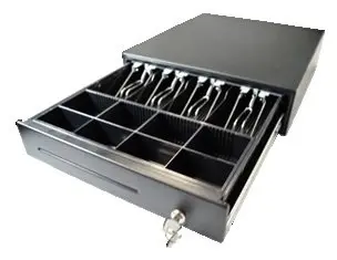Cajón portamonedas automático negro 410x410mm CAJ41N BAXTRAN