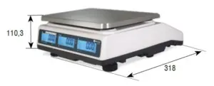 Balanza Comercial 30 Kg sin Impresora para Conexión a TPV XTA30 BAXTRAN