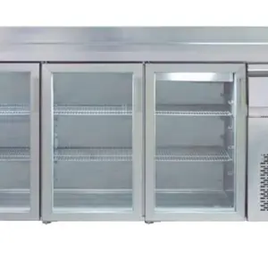 Frente Mostrador Refrigerado con Puertas de Vidrio 4 puertas de 2542 x600 x1045h mm FMCH-250V