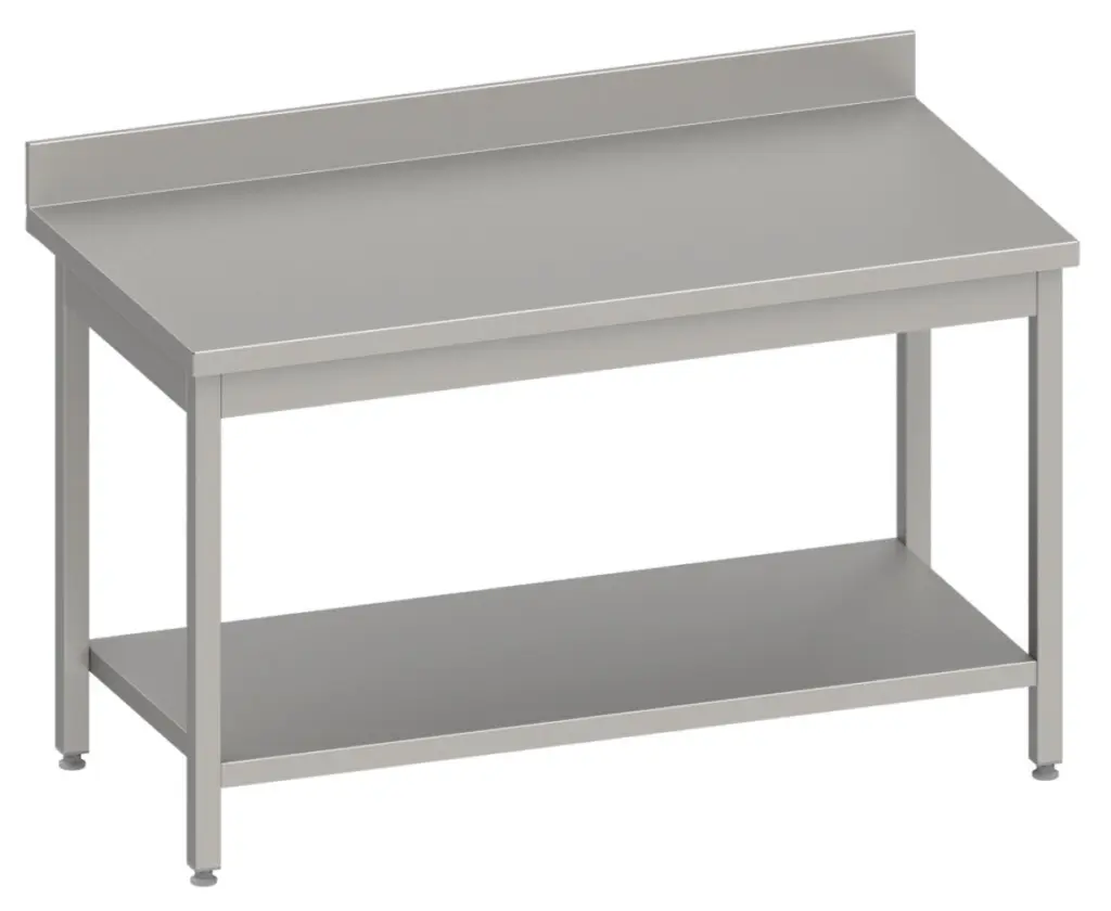 Mesa de Trabajo Acero Inoxidable Mural CON Estante Fondo 600/700 a elegir Línea VARSOVIA MM67 CLIMAHOSTELERIA