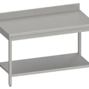 Mesa de Trabajo Acero Inoxidable Mural CON Estante Fondo 600/700 a elegir Línea VARSOVIA MM67 CLIMAHOSTELERIA