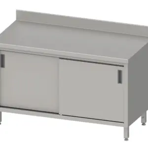 Mesa de Trabajo Acero Inoxidable Mural Con Puertas Correderas Fondo 600/700 a elegir Línea VARSOVIA MMPC CLIMAHOSTELERIA