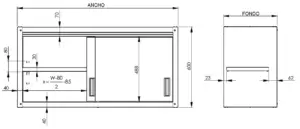 Armario Mural con Puertas Correderas de Acero Inoxidable Línea VARSOVIA AP1 CLIMAHOSTELERIA