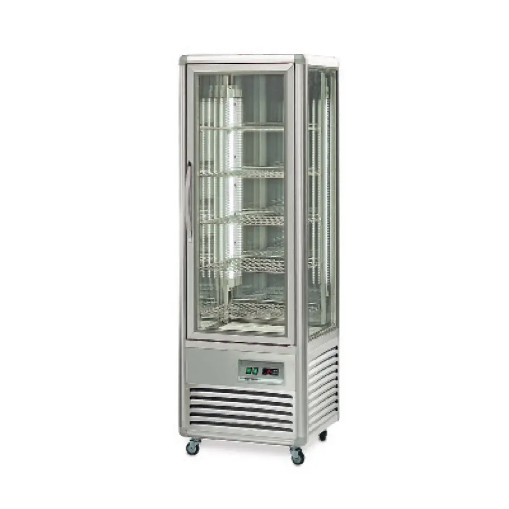 Armario refrigerado 4 caras de cristal Pastelerías 350 litros Bitemperatura SNELLE350BTVBISNEW EUROFRED