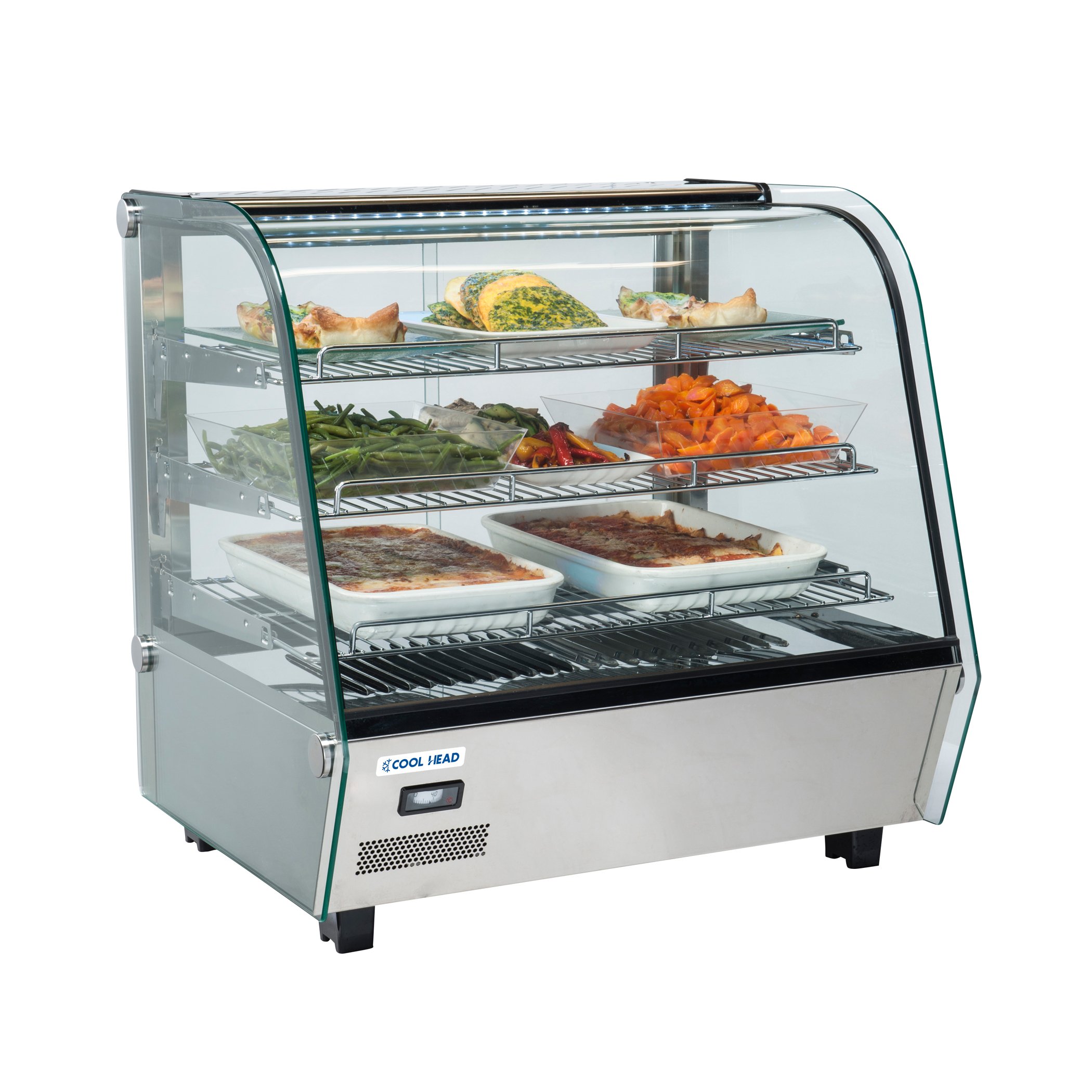 Sobrevitrinas Refrigeradas con Tapas de Cristal o Acero Inox Fondo 395 COOL HEAD VRX38 EUROFRED