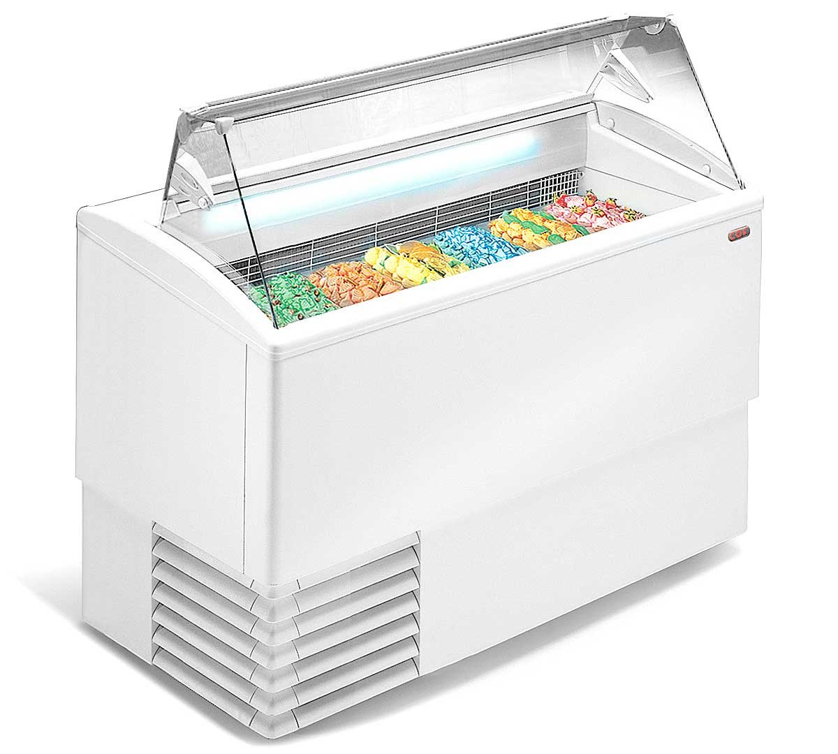 Vitrina Expositora Refrigerada Profesional para Heladerías Cristal Curvo/Recto PUNTO DIFRIHO