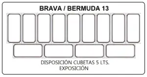 Vitrina Expositora Refrigerada Profesional para Heladerías Cristal Curvo COF BRAVA-BERMUDA DIFRIHO