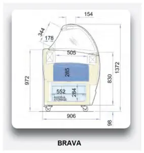 Vitrina Expositora Refrigerada Profesional para Heladerías Cristal Curvo COF BRAVA-BERMUDA DIFRIHO