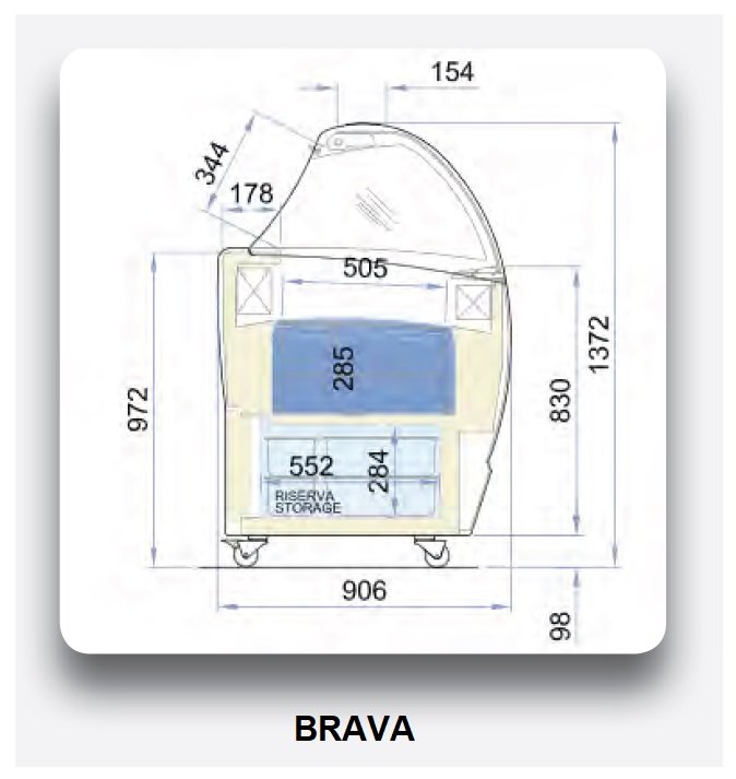 Vitrina Expositora Refrigerada Profesional para Heladerías Cristal Curvo COF BRAVA-BERMUDA DIFRIHO
