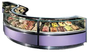 Vitrina Expositora Refrigerada para Heladerías Panelada o Base con Compresor Hermético o Semi-hermético MAGIC 2V-H/SH DIFRIHO
