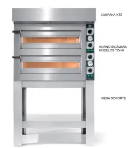Campana Sin Aspiración para Hornos de Pizzas TIZIANO TZ4-M KTZ-NT DIFRIHO