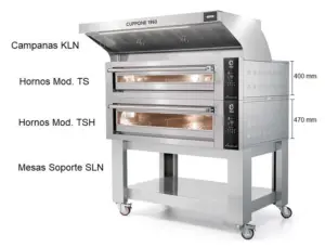 Hornos para Pizzas Eléctricos Monocámara Apilables con mandos táctiles LEONARDO LN-LEONARDO DIFRIHO