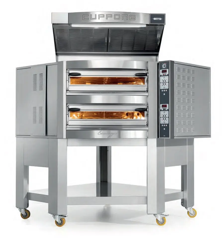 Horno Eléctrico Pentagonal para Pizzas Monocámara o Bicámara con mandos Electrónicos o táctiles CARAVAGGIO CR-CARAVAGGIO DIFRIHO