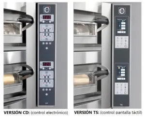 Horno Eléctrico Pentagonal para Pizzas Monocámara o Bicámara con mandos Electrónicos o táctiles CARAVAGGIO CR-CARAVAGGIO DIFRIHO
