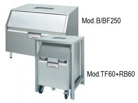 Depósito para Fabricadores de hielo Granulado Serie KFW-MODULAR B/BF-TF/RB DIFRIHO