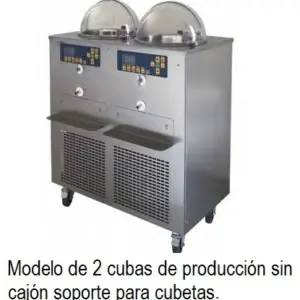 Mantecadoras Expositoras de Helado con Refrigeración por Aire o Agua GLS de 2 o 4 cubas GLS MESFRED