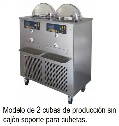 Mantecadoras Expositoras de Helado con Refrigeración por Aire o Agua GLS de 2 o 4 cubas GLS MESFRED