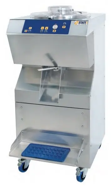 Mantecadoras Verticales de Refrigeración por Aire, Agua o Mixta de 15 hasta 150 kg/h de producción de helado BTE/BFE MESFRED
