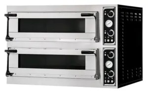 Hornos Eléctricos de 1 o 2 Cámaras Puerta con Cristal Panorámico con panel Digital o Analógico TRAYS GLASS MESFRED