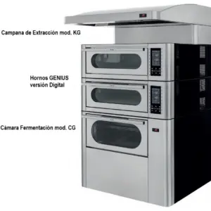 Hornos de pizzas Eléctricos GENIUS con panel Digital o Analógico CON/SIN Ventilación GENIUS4/9 MESFRED