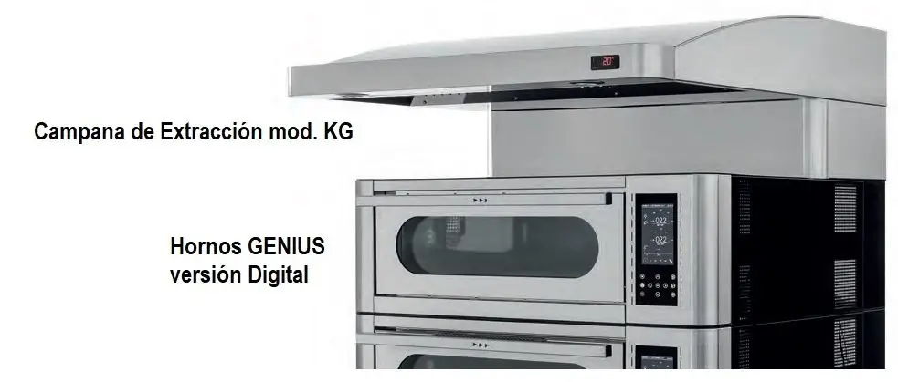 Campana Extracción para Hornos GENIUS4/9 CON/SIN Motor KG4/9 MESFRED
