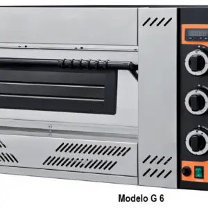 Hornos de pizzas a Gas con Puerta de Cristal y Doble quemador G4/9XL MESFRED