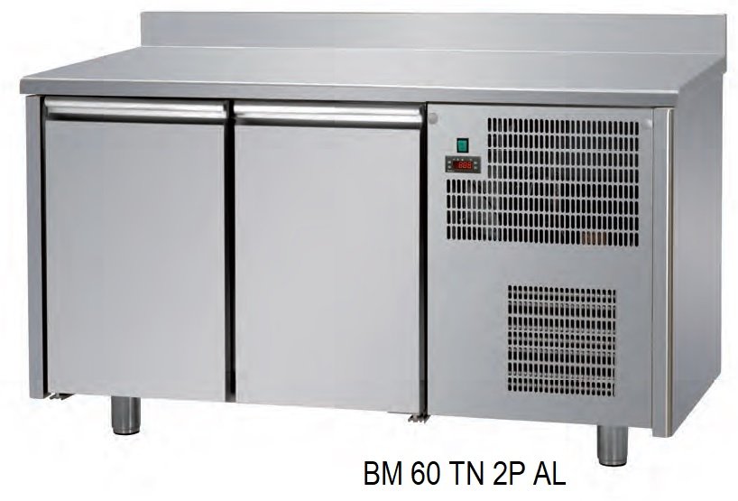 Bajomostradores Refrigerados Acero Inox Fondo 600/700 de 2, 3 o 4 puertas BMTN MESFRED