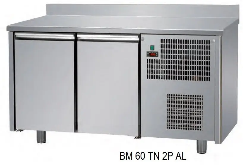Bajomostradores Refrigerados Acero Inox Fondo 600/700 de 2, 3 o 4 puertas BMTN MESFRED