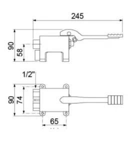 Grifo Pedal agua caliente 542916