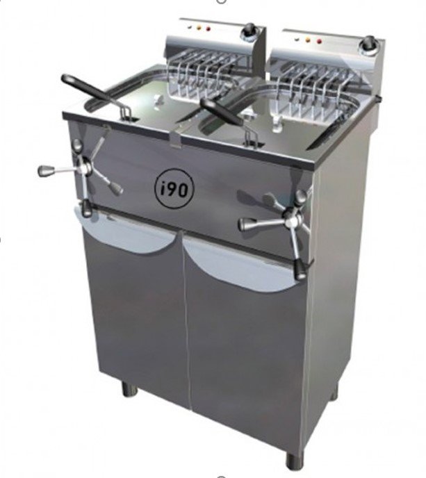 Freidora Eléctrica 25 + 25 litros Trifásica Uso Profesional Agua y Aceite de 824 x645 x850h mm FH2525TRI