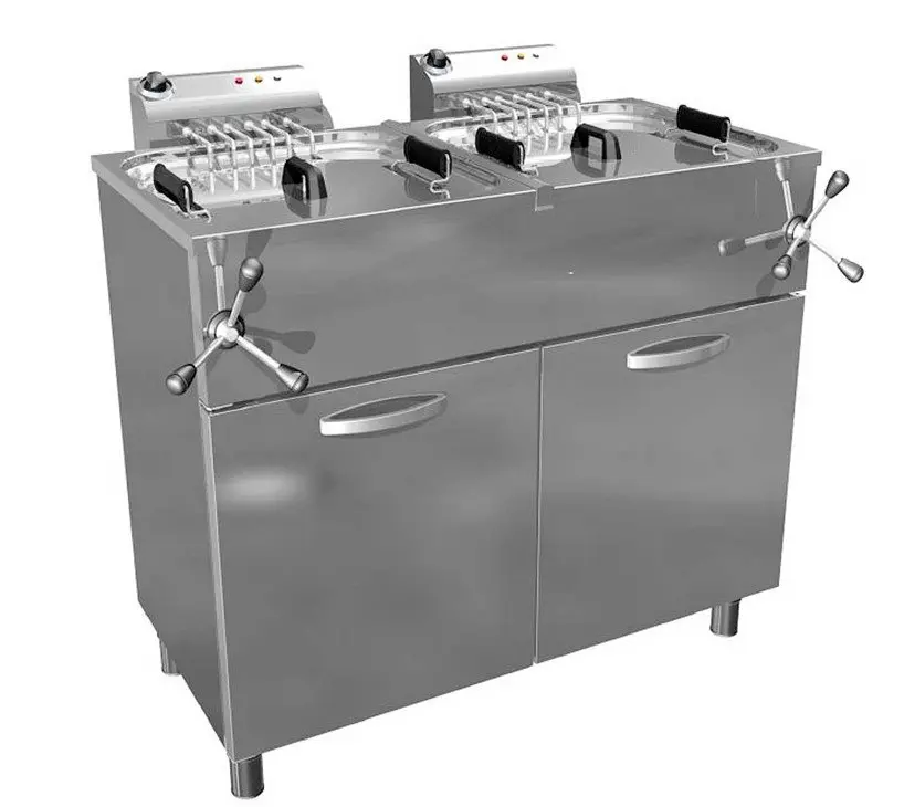 Freidora Eléctrica 35 + 35 litros Trifásica Uso Profesional Agua y Aceite de 1065 x645 x850h mm F3535TRI