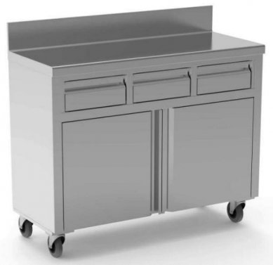 Mesa de Apoyo y Servicio de terraza con Puertas y Cajones MTC50 ERATOS