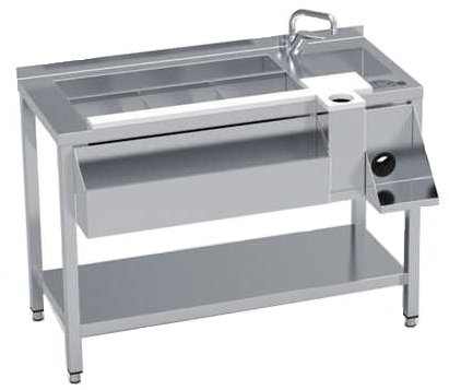 Mesa para preparación de Coctelería Profesional 1200x745x900mm con Cuba MCE-S-CUBA ERATOS