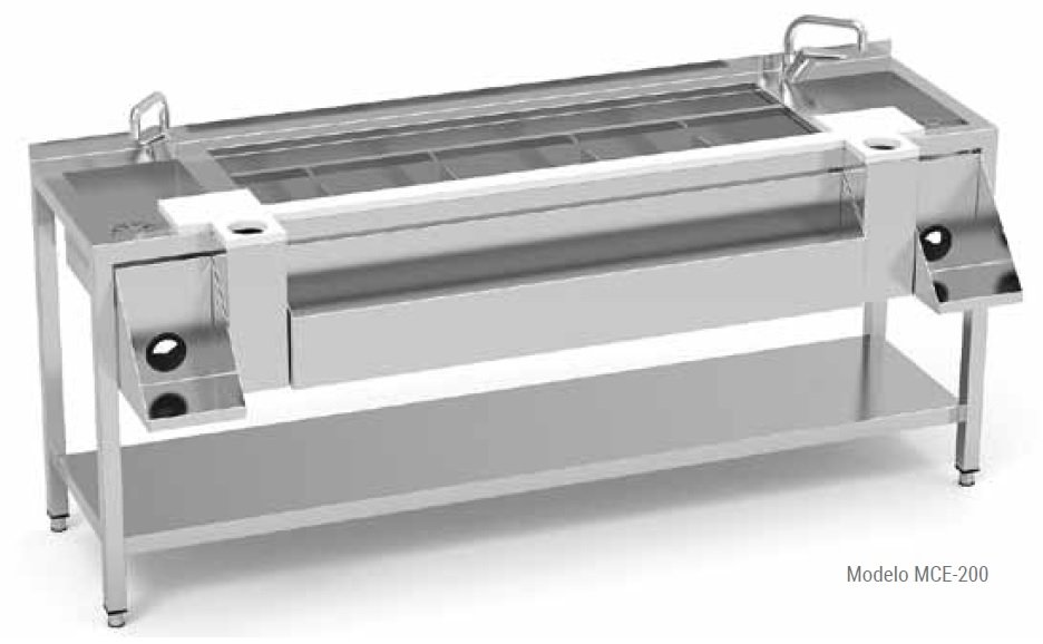 Mesa para preparación de Coctelería Profesional Doble de 2000x745x900mm con Cuba MCE-S-DOBLE ERATOS