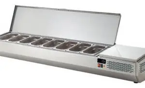 Expositores refrigerados de ingredientes para ensaladas y pizzas +4°C a +8°C  EIV-EIT EDENOX