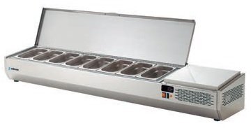 Expositores refrigerados de ingredientes para ensaladas y pizzas +4°C a +8°C  EIV-EIT EDENOX