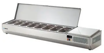 Expositores refrigerados de ingredientes para ensaladas y pizzas +4°C a +8°C  EIV-EIT EDENOX