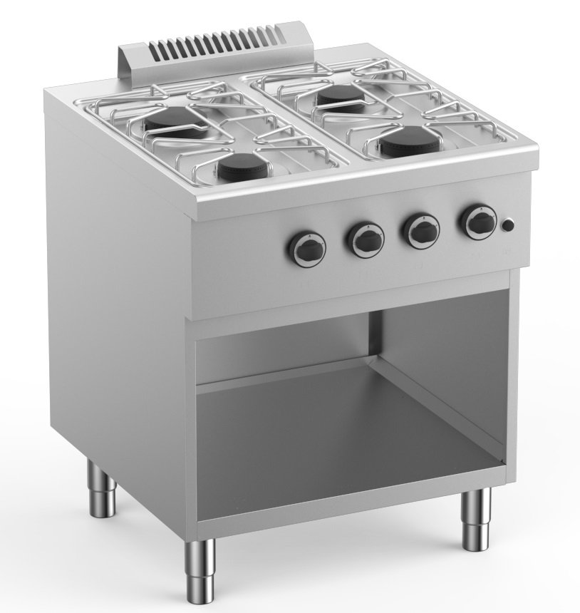 Cocina a Gas 4 fuegos con Mueble Fondo 700 ELFU77A START LINE