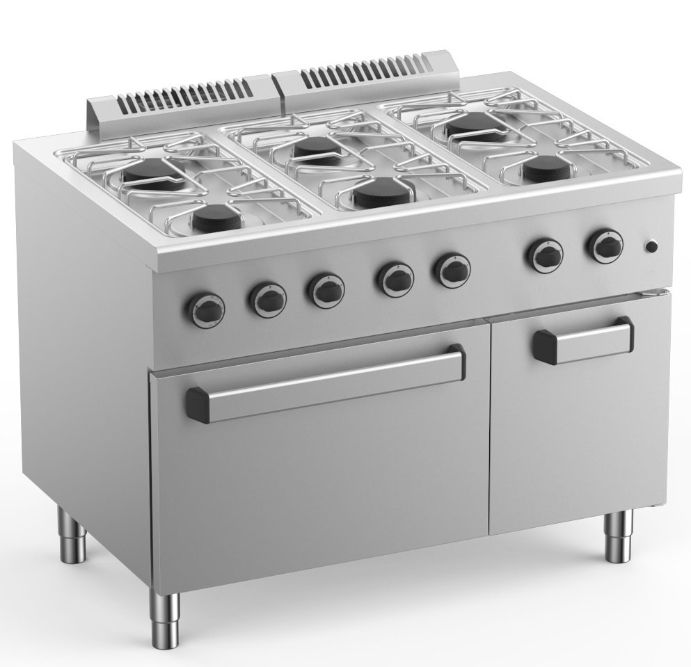 Cocina a Gas 6 Fuegos con Horno Fondo 700 ELFU711 START LINE