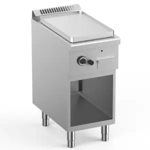 Frytop a Gas Acero Rectificado 40 cm con Mueble Potencia 5 kW ELFTG74ALF START LINE