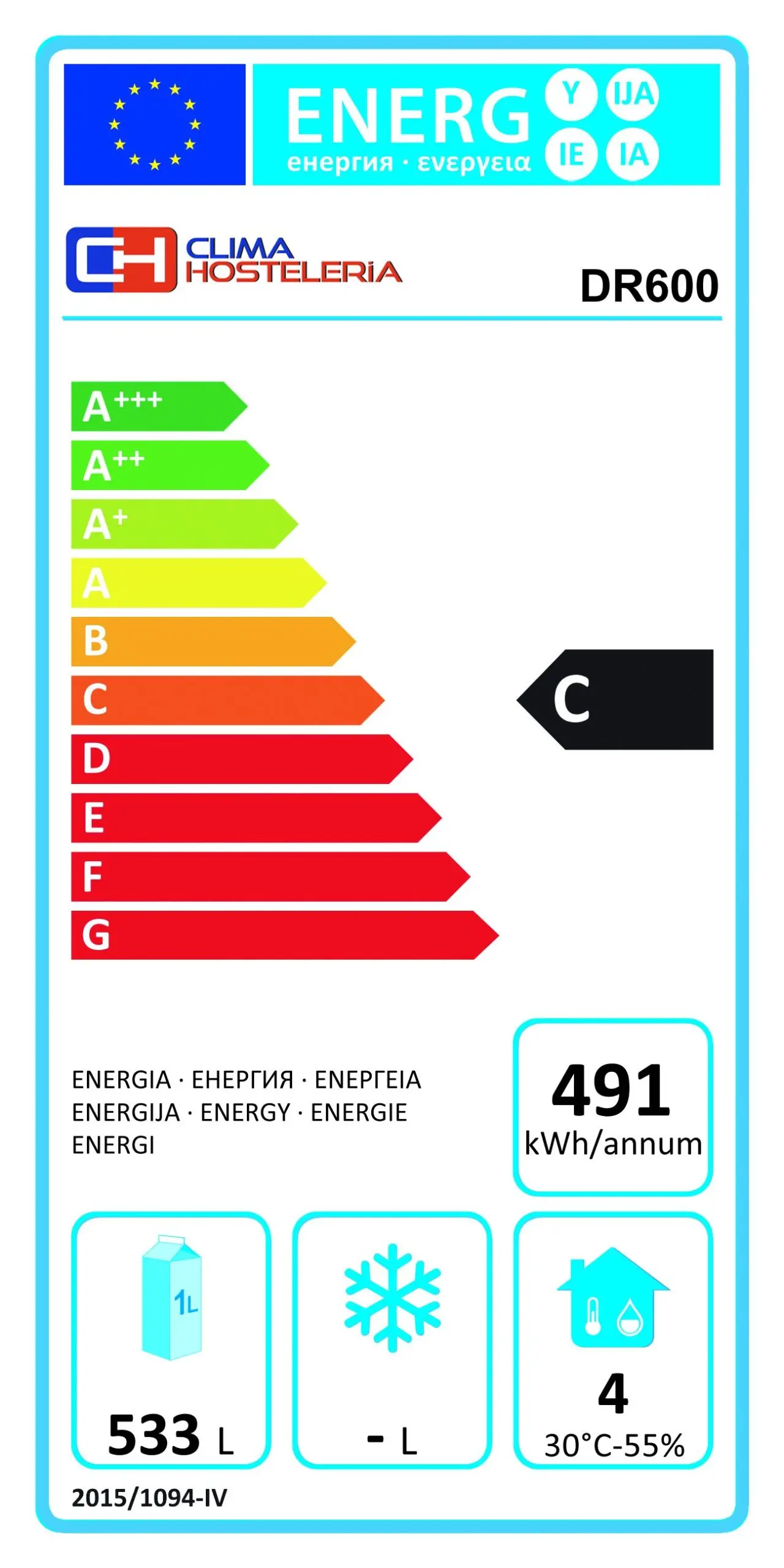 Armario Refrigerado GN2/1 600 litros 1 Puerta de Vidrio de 775x750 x1850h mm PEKIN DR600G