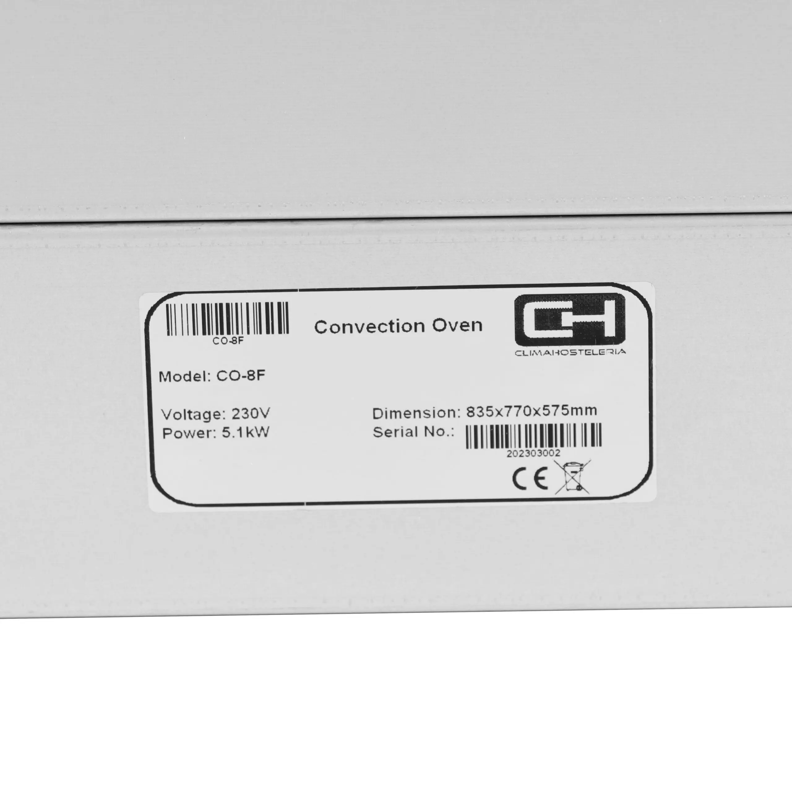 Horno Eléctrico de Convección con Vapor y Grill 4 Bandejas 600x400 mm Línea PEKIN CO-8F