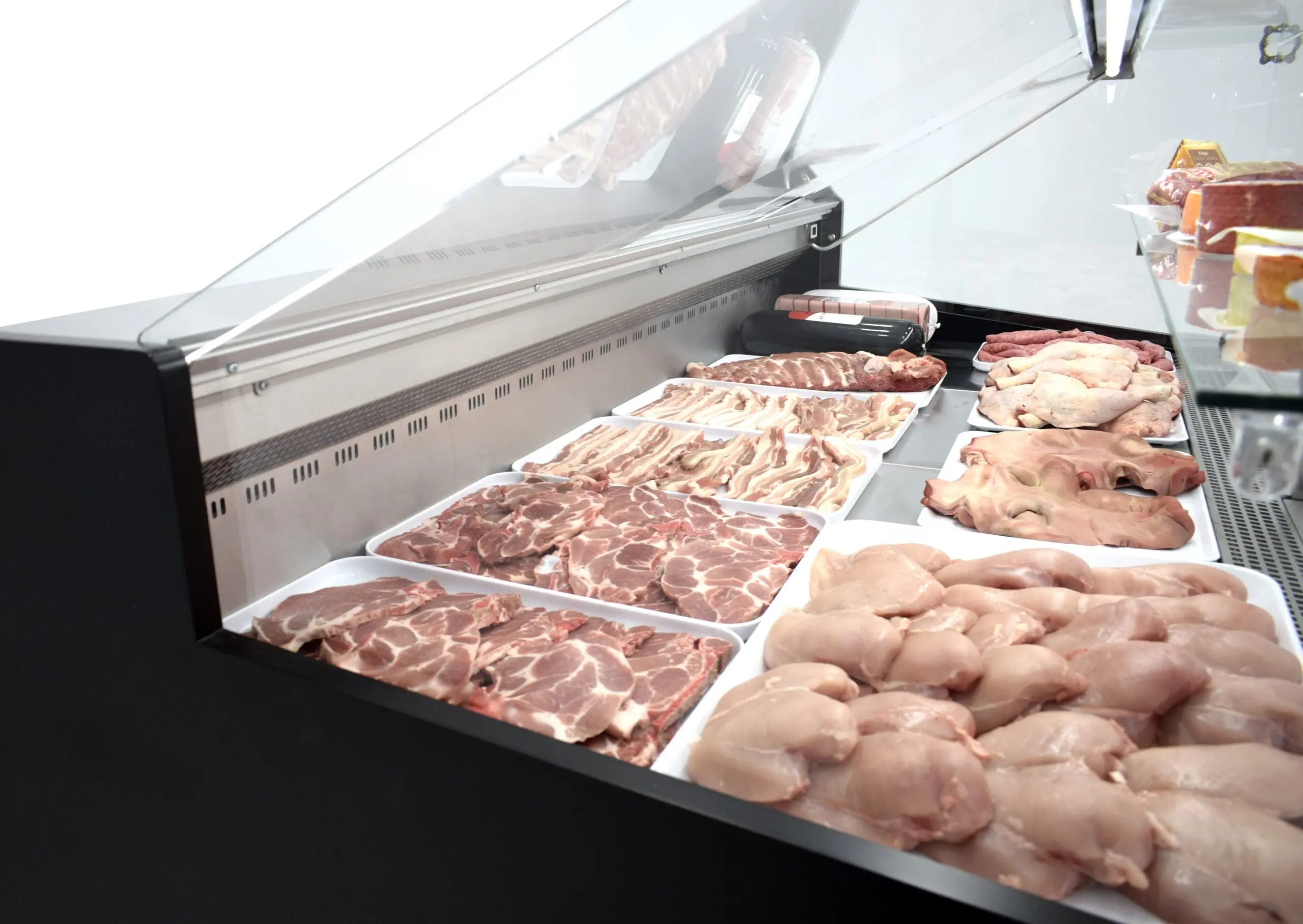 Vitrina Refrigerada Expositora de 2,5 metros Fondo 1100 Frío Ventilado - Exposición Inoxidable - Línea CORDOBA VRV-250-XL