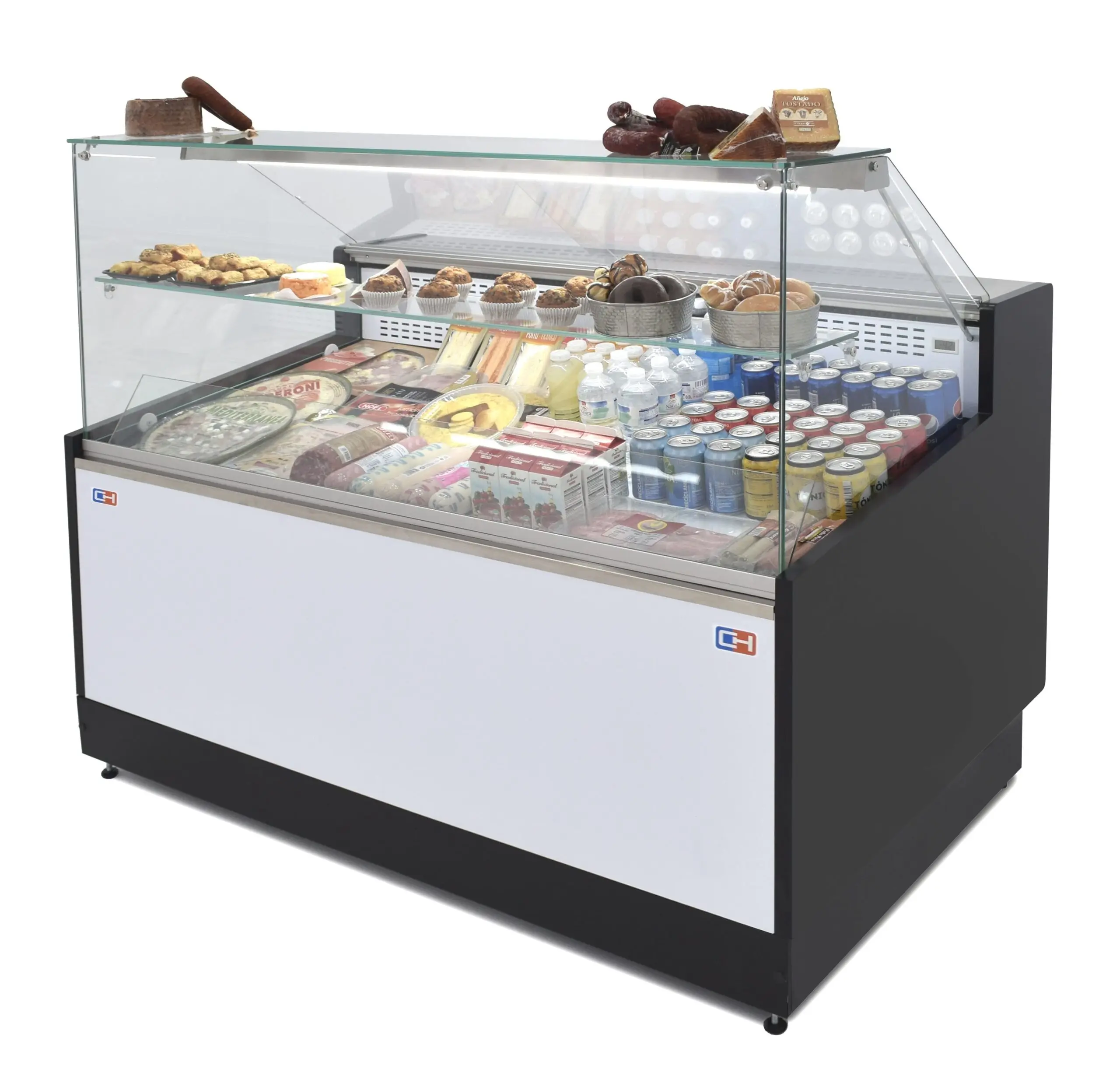Vitrina Refrigerada Expositora de 2 metros Fondo 973 mm Frío Estático Línea CORDOBA VRE-200