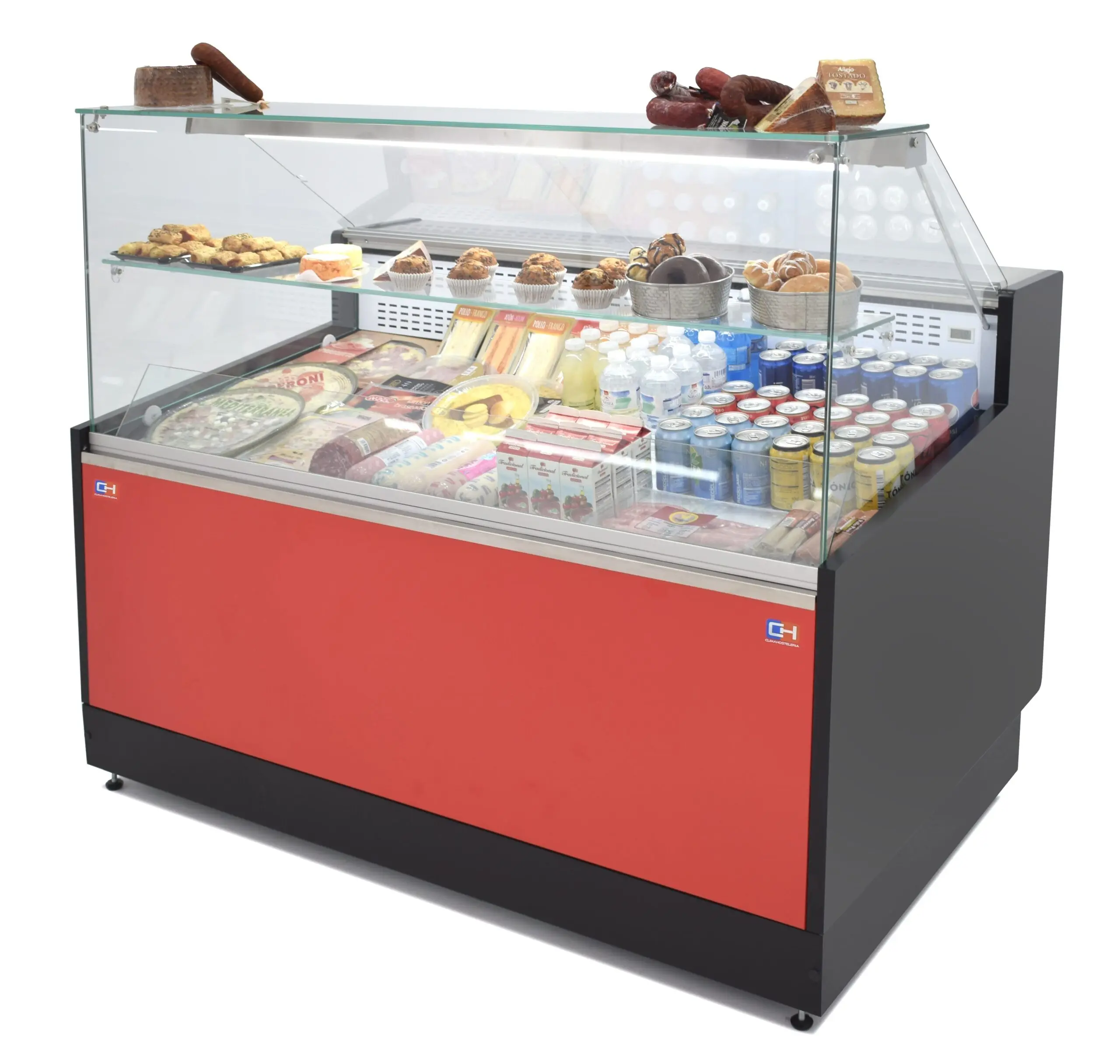 Vitrina Refrigerada Expositora de 2 metros Fondo 973 mm Frío Estático Línea CORDOBA VRE-200