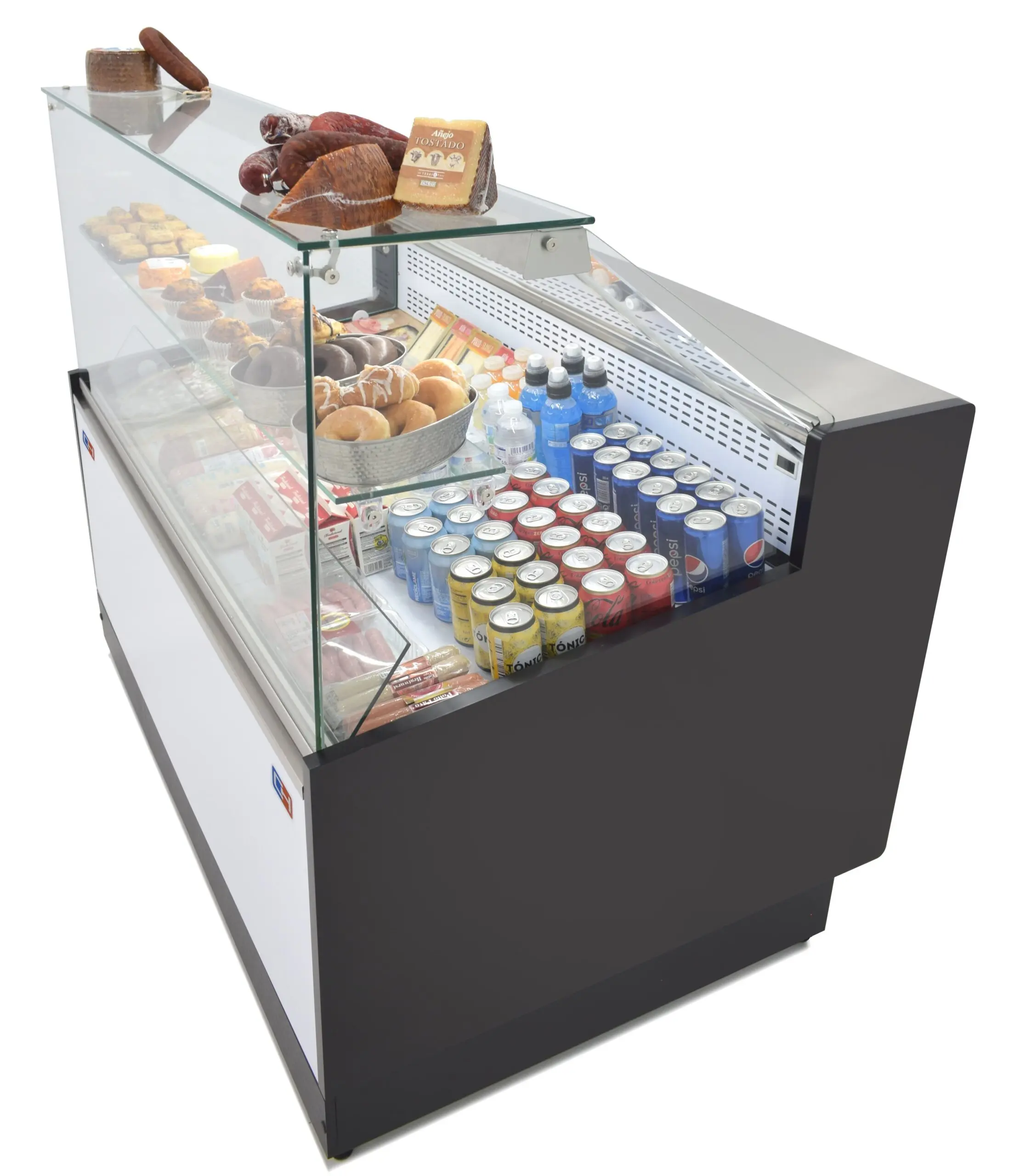 Vitrina Refrigerada Expositora de 2 metros Fondo 973 mm Frío Estático Línea CORDOBA VRE-200