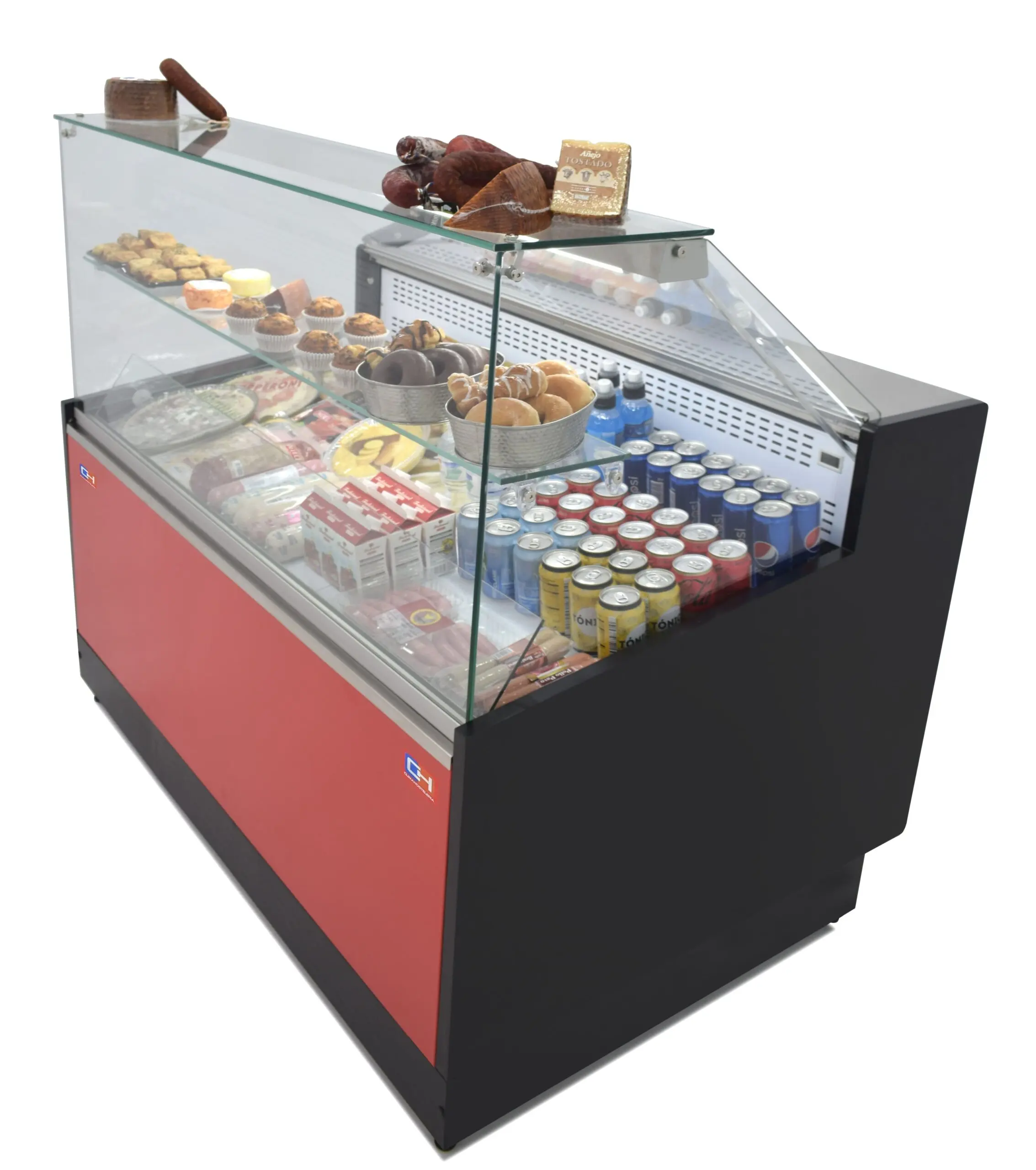 Vitrina Refrigerada Expositora de 2 metros Fondo 973 mm Frío Estático Línea CORDOBA VRE-200